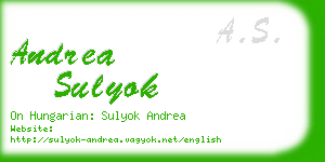 andrea sulyok business card